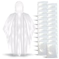 thumbnail image 1 of Better Office Products Disposable Clear Rain Ponchos with Hood for Adults (Thicker Gauge), Emergency Ponchos, Lightweight, Non-Toxic PE Plastic (20 Pack, Polyethylene (PE)), 1 of 6