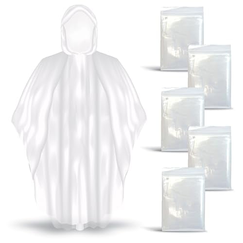 Rain Ponchos Thick Clear For Adults (Pack Of 1) Waterproof