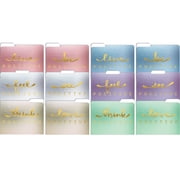 Better Office Gold Foil Positive Thoughts Heavyweight File Folders 1/3-Cut Tab Letter Size Assorted