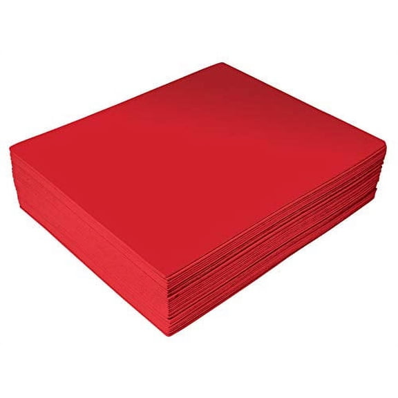 Red EVA Foam Sheets, 30 Pack, 2mm Thick, 9 x 12 Inch, by Better Office Products, Red Color, for Arts and Crafts, 30 Sheets Bulk Pack