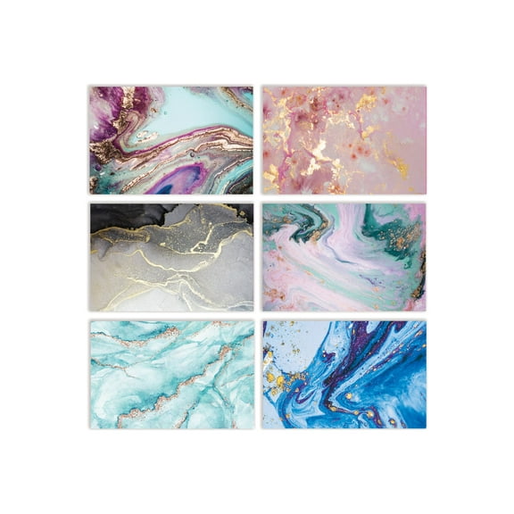 Better Office Marble Natural Stone Cards with Envelopes 4" x 6" Assorted Colors 50/Pack (64576-50PK)