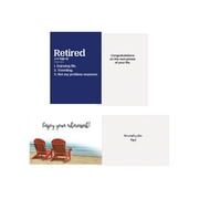 Better Office Products - Greeting card - 12.7 x 17.8 cm - congratulations on your retirement - assorted - pack of 2