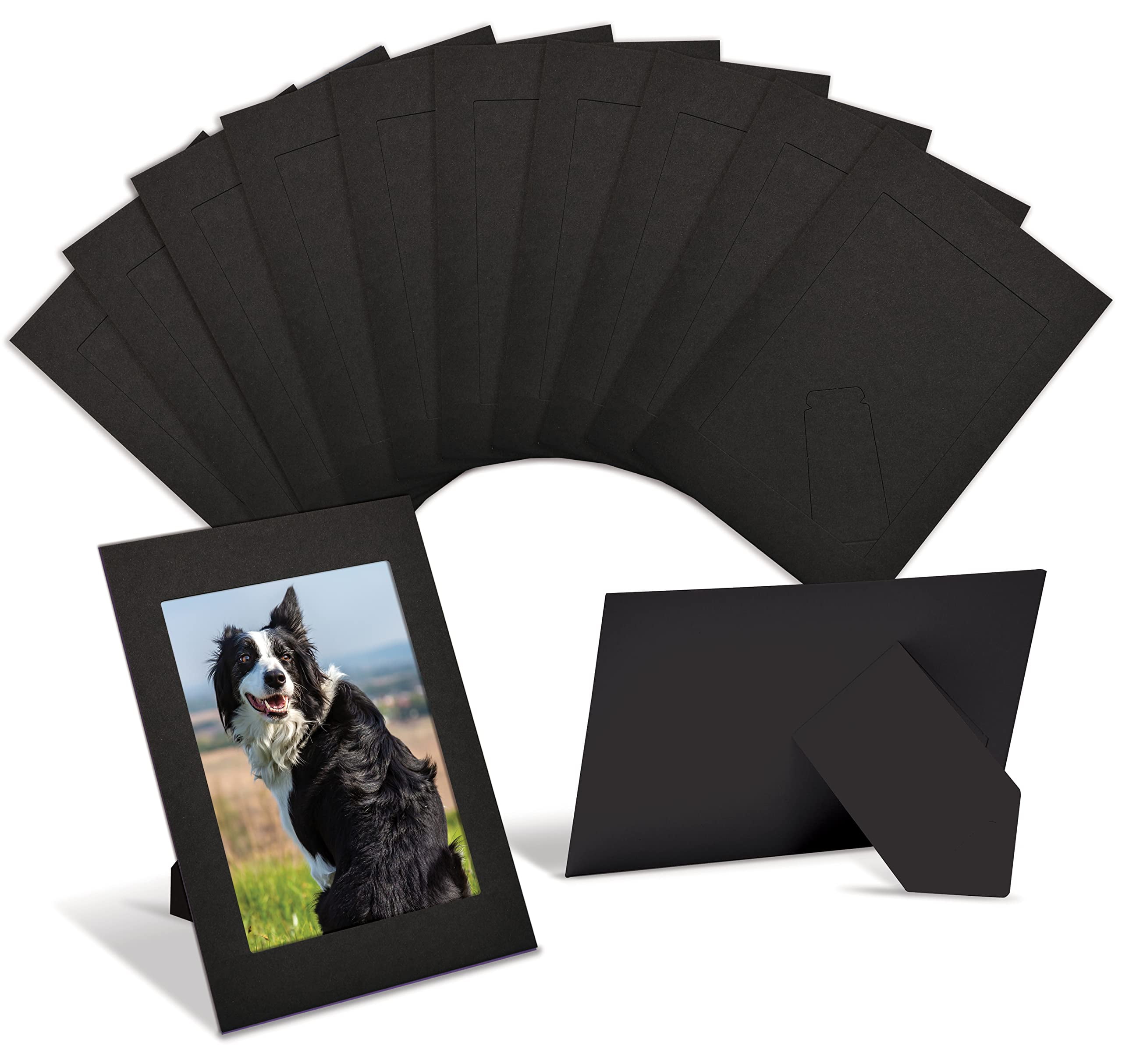Better Office Products Paper Picture Frames for 4 x 6 Inch Inserts, 50 Pack, Heavy Cardstock