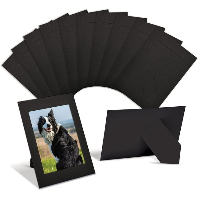 Better Office Products Paper Picture Frames for 4 x 6 Inch Inserts, 50 Pack, Heavy Cardstock
