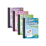 Better Office Products Primary Journal Composition Notebooks, 80 Sheets, Assorted Colors, Grade K-2, 4 Pack
