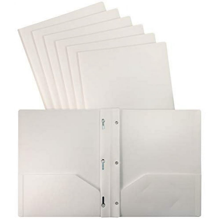 Pocket folder store with prongs