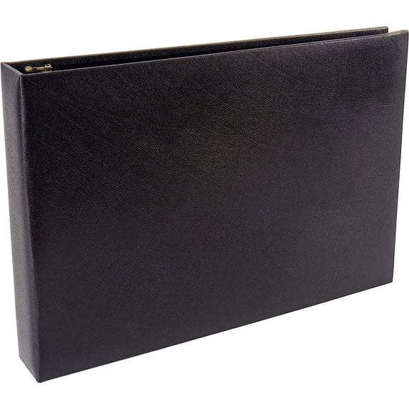 Better Office Products Zipper Pouch Cover Checkbook Cover, Black Textured