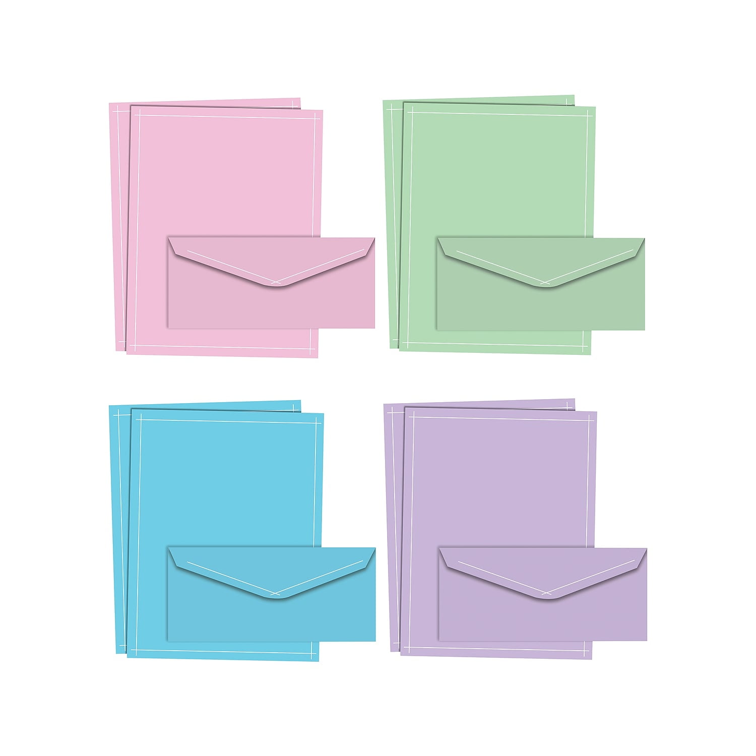 Better Office Stationery Kits Assorted Colors 50/Set (63903)