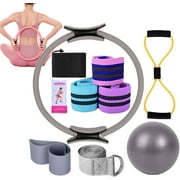 Better me Pilates Essentials Kit for Women, Better Me Pilates Kit, Yoga Sets for Women, Portable Fitness Equipment with Resistance Bands, Pilates Ring, Ball & Guide