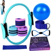 Better Me Pilates Kit, 11-Piece Better Me Pilates Kit, Booty Bands for Working Out Glutes Yoga Ball 25cm Figure 8 Resistance Band Yoga Bands for Stretching