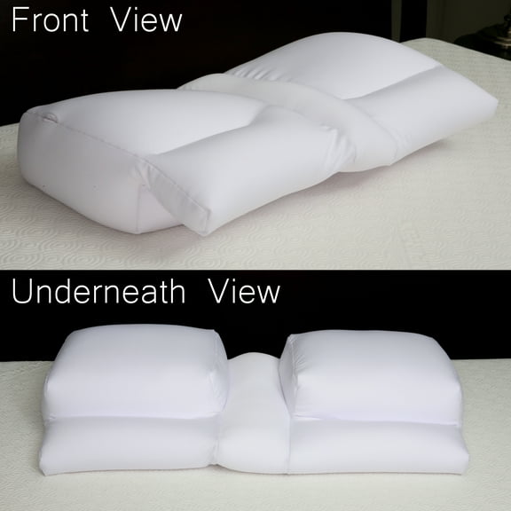 Better Sleep Cloud Microbead Pillow, Large ? Patented Arm-Tunnel Design Improves Hand and Arm Circulation ? Light Air Cloud Microbeads ? Perfect Side and Stomach Sleeper Pillow ? Bed Pillow, White