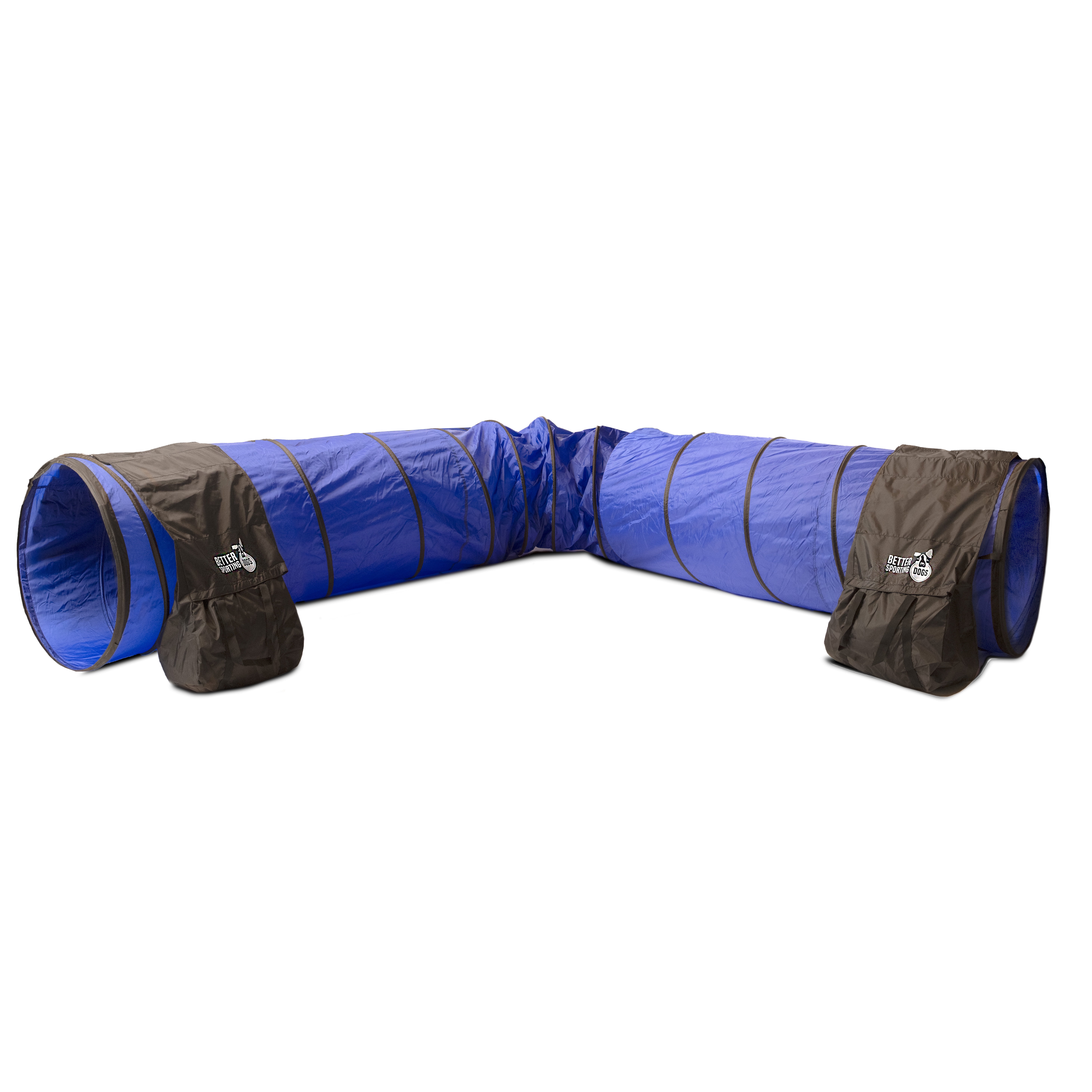 Better Sporting Dogs 16-Foot Blue Polyester Agility Tunnel with Sandbags