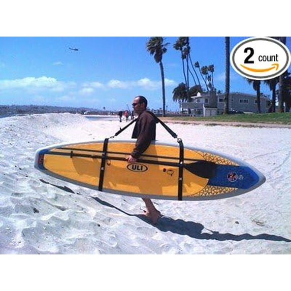 Better Surf...than Sorry 2 Pack Big Board Schlepper with Belt Pack Adjustable Standup Paddle Board Surfboard Carrier Sling Shoulder Strap