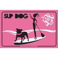 thumbnail image 1 of Better Surf...than Sorry SUP Girl and Dog on Paddle Board Pink Sign, 1 of 1