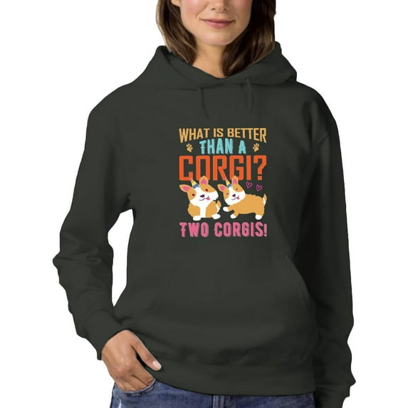 Better Than A Corgi? Two Corgis! Hoodie Women -Image by Shutterstock, Female Large