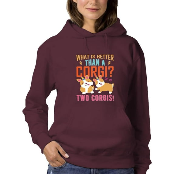 Better Than A Corgi? Two Corgis! Hoodie Women -Image by Shutterstock, Female x-Large