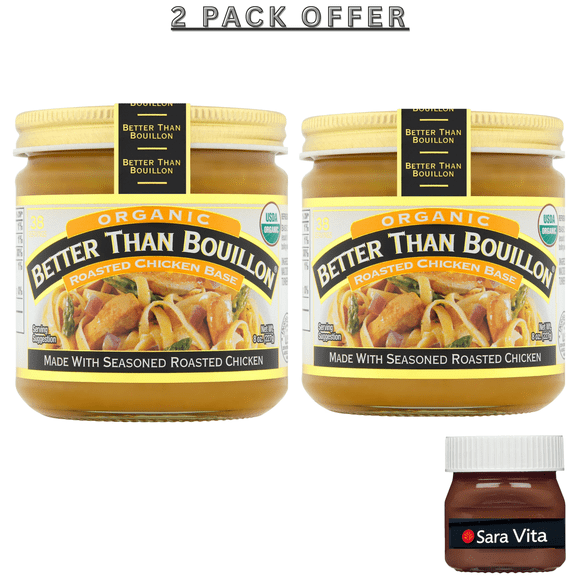 Better Than Bouillon Organic Roasted Chicken Base, Shelf-Stable, 8 oz Jar