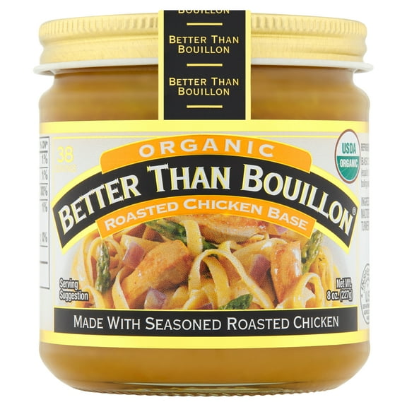 Better Than Bouillon Organic Roasted Chicken Base, Shelf-Stable, 8 oz Jar