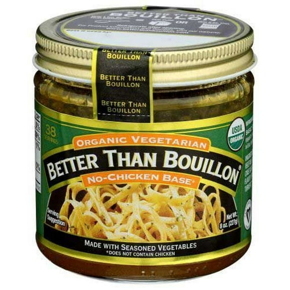 Better Than Bouillon Organic Vegetarian No Chicken Base, 8 Ounce -- 6 per Case.