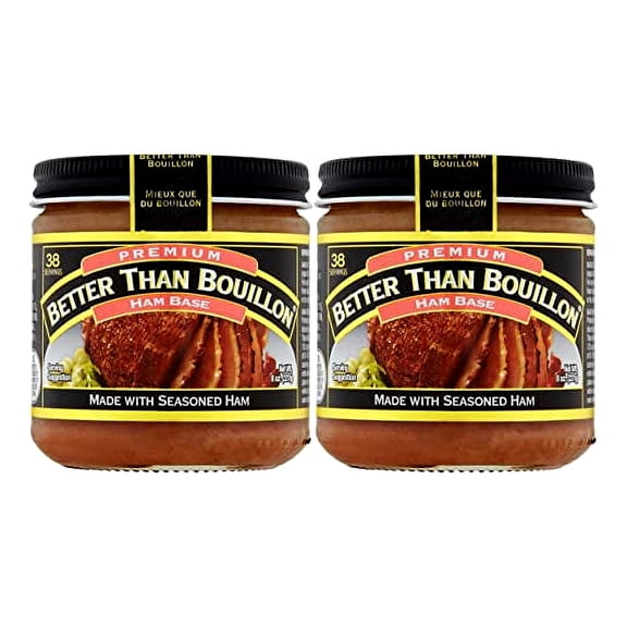 Better Than Bouillon Premium Ham Base, Made with Seasoned Ham, Blendable Base for Added Flavor, 38 Servings Per Jar, 8-Ounce Jar (Pack of 2)