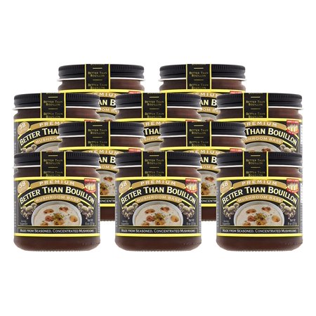 Better Than Bouillon Premium Mushroom Base, Made from Seasoned & Concentrated Mushrooms, 8 oz. Jars (Pack of 10)