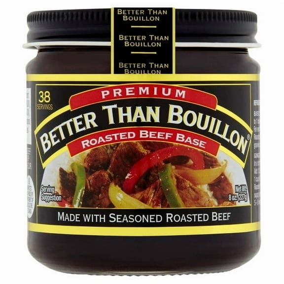 Better Than Bouillon Premium Roasted Beef Base, Shelf-Stable, 8 oz Jar pack of 2