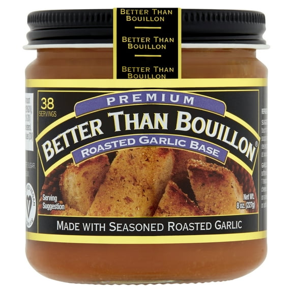 Better Than Bouillon Premium Roasted Garlic Base, Shelf-Stable, 8 oz Jar