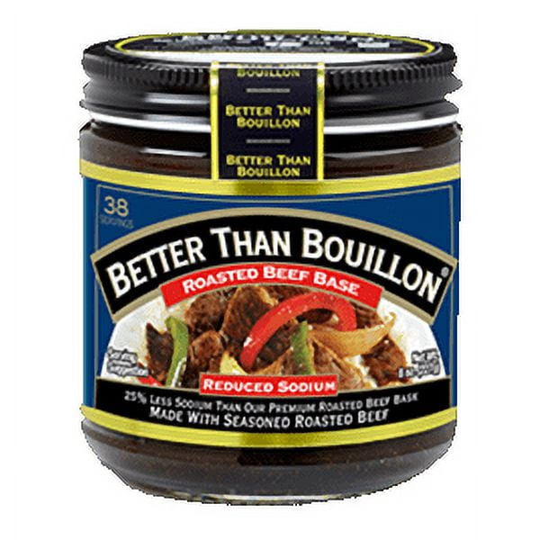 Better Than Bouillon Reduced Sodium Roasted Beef Base, 6Pack Case 8 oz