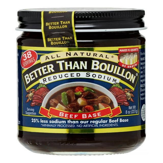 Better Than Bouillon Reduced Sodium Roasted Beef Base, 8 oz - Walmart.com