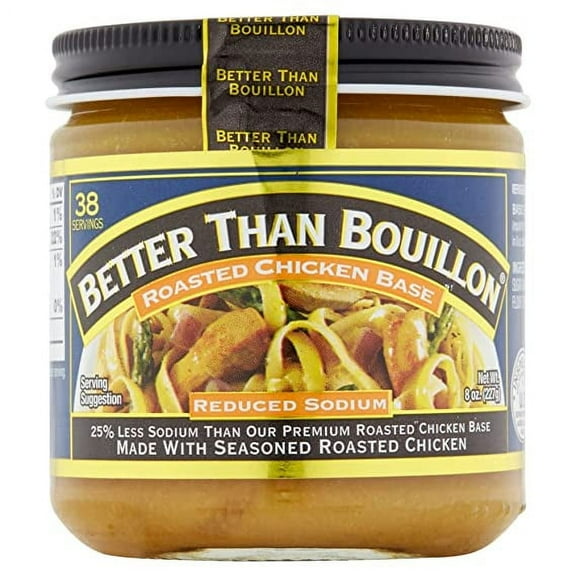 Better Than Bouillon Reduced Sodium “Roasted” Chicken Base, 8 Oz Pack of 6