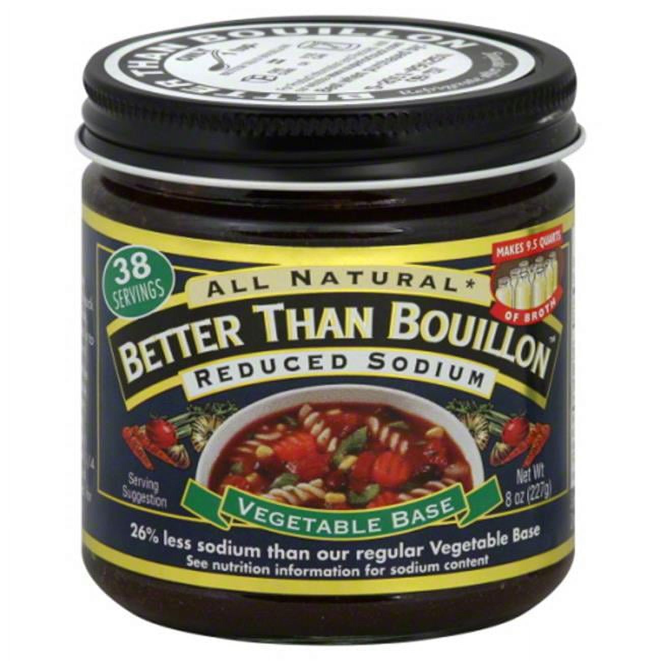 Better Than Bouillon Reduced Sodium Seasoned Vegetable Base 8 Oz Jar Better Than Bouillon Reduced Sodium Seasoned Vegetable Base 8 Oz Jar