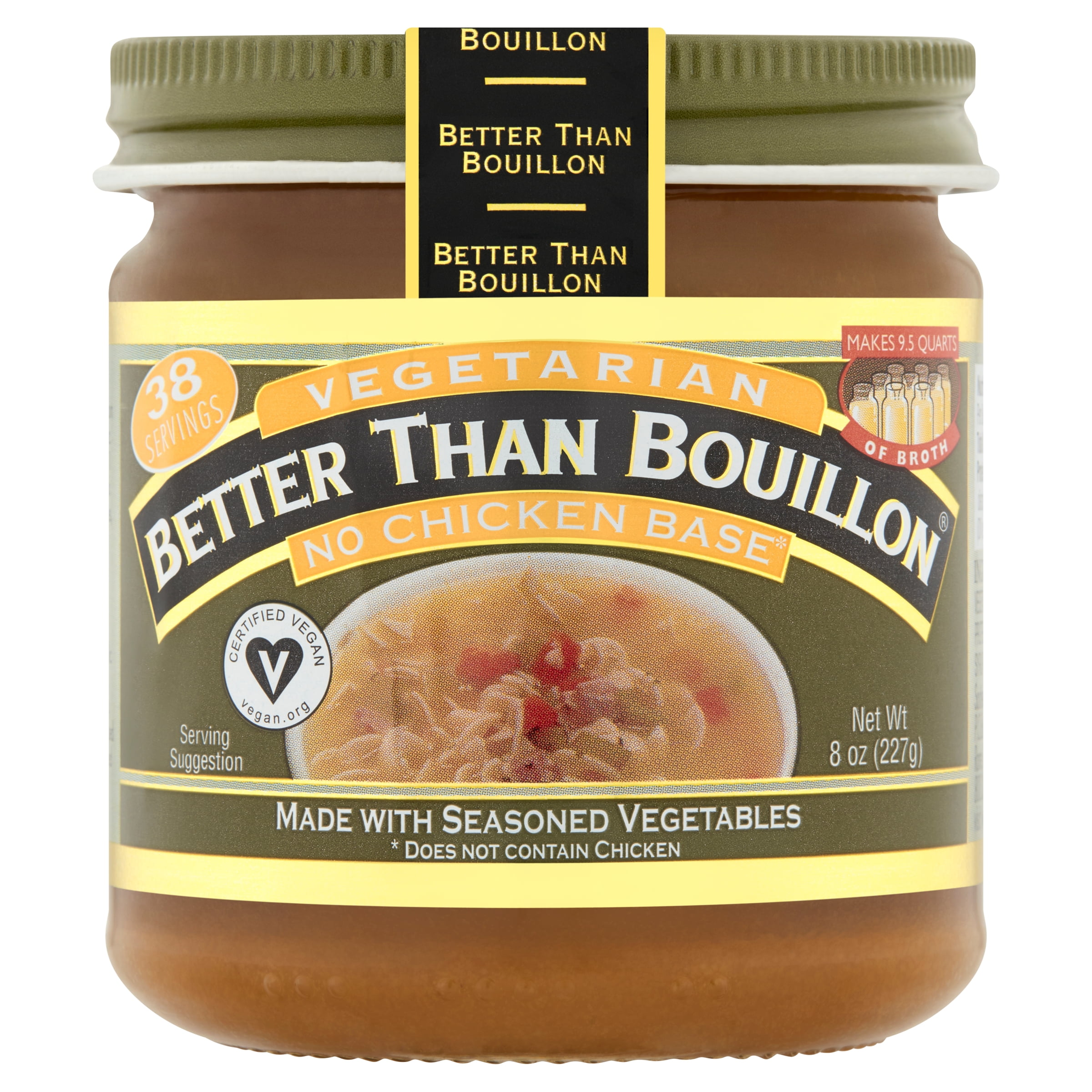 Vegetarian No Chicken Base with Seasoned Vegetables, 8 OZ
