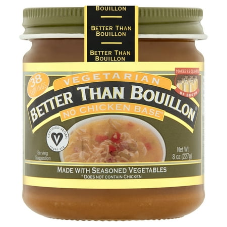 Better Than Bouillon Vegetarian No Chicken Base, 8 oz Jar