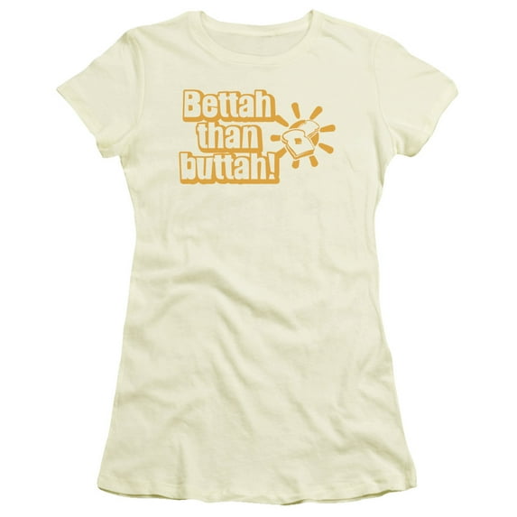 - Better Than Buttah - Juniors Teen Girls Cap Sleeve Shirt - Large