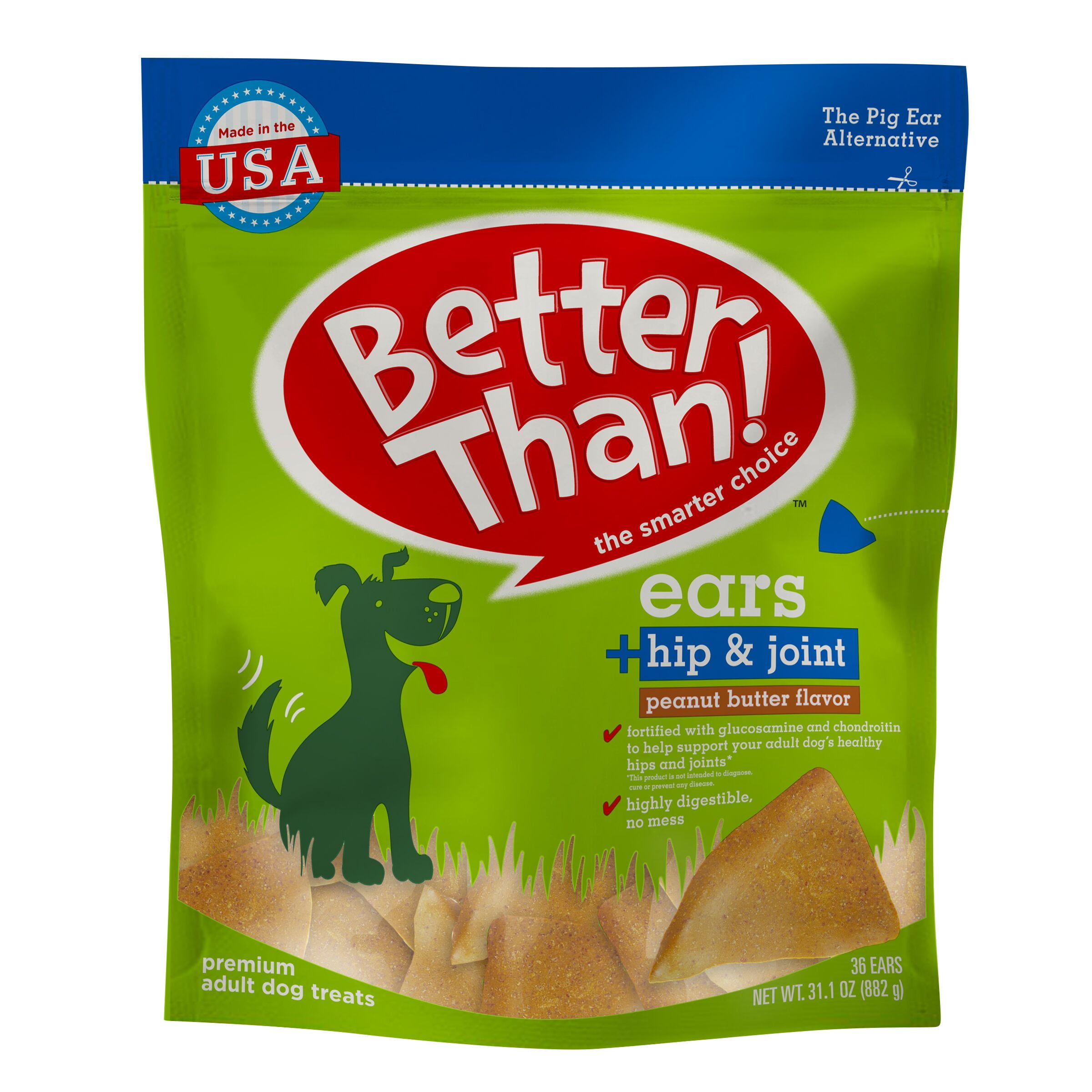 Better Than Ears Peanut Butter Flavor Dog Treats 31.1 Ounce Bag 36 count Walmart