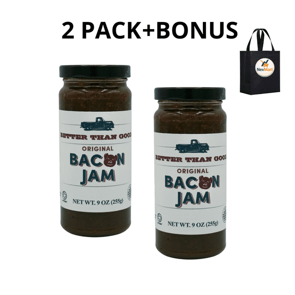 Better Than Good Original Bacon Jam 9 oz 2 PK+ Bonus