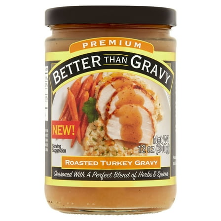 Better Than Gravy, Premium Roasted Turkey Gravy, Shelf-Stable, 12 oz Jar