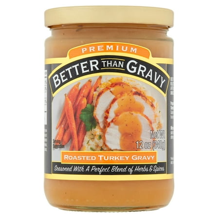 Better Than Gravy, Premium Roasted Turkey Gravy, Shelf-Stable, 12 oz Jar