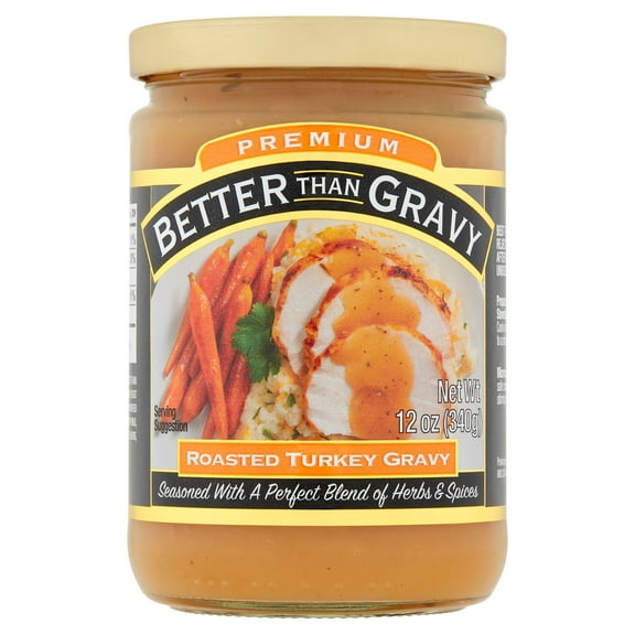 Better Than Gravy, Premium Roasted Turkey Gravy, Shelf-Stable, 12 oz Jar