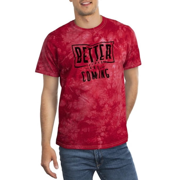 Better Things Are Coming. Tie Dye Crystal Men -Image by Shutterstock, Male x-Large
