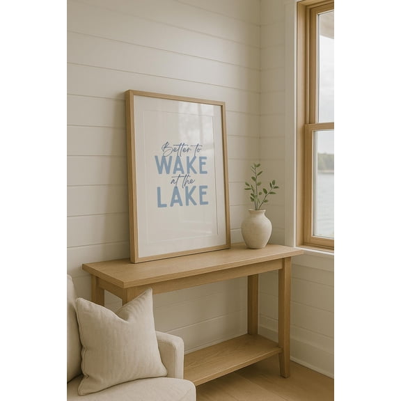 Better To Wake At The Lake Lake House Wall Art Lake Quote Rustic Cottage Decor Lake House Wake At The Lake Sign Cottage Decor