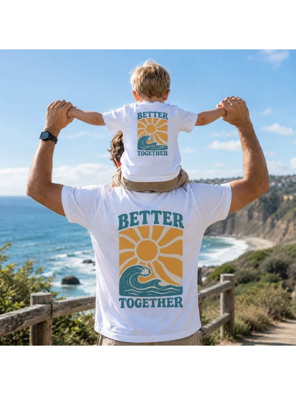 Better Together Dad And Son Matching Shirts, Father's Day Gift, Family Beach Vacation Outfit, Daddy And Me Tee
