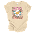 thumbnail image 1 of Better Together Groovy Retro Hippy Chic Daisy Flower Power 70's Boho Love Ladies Graphic T-Shirt-Soft Cream-xxl, 1 of 1