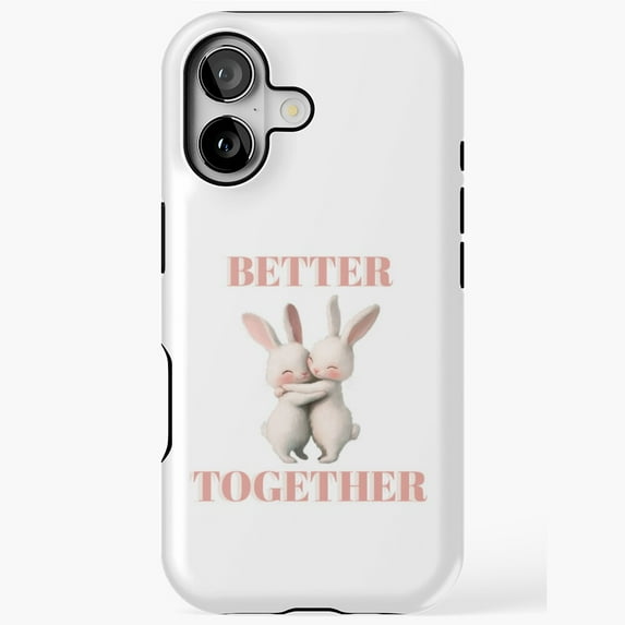 Better Together Rabbit Couple Love iPhone Case 17 to 11 Pro Max