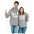 thumbnail image 1 of Better Together Valentine's Day Outfit Matching Hoodies for Couples Men Gray Small / Women Gray X-Large, 1 of 4