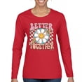 thumbnail image 1 of Better Together Women's Long Sleeve T-shirt Vintage Retro Boho Style 70s Floral Vibe Hippie Peace Love Friendship Bohemian, 1 of 7