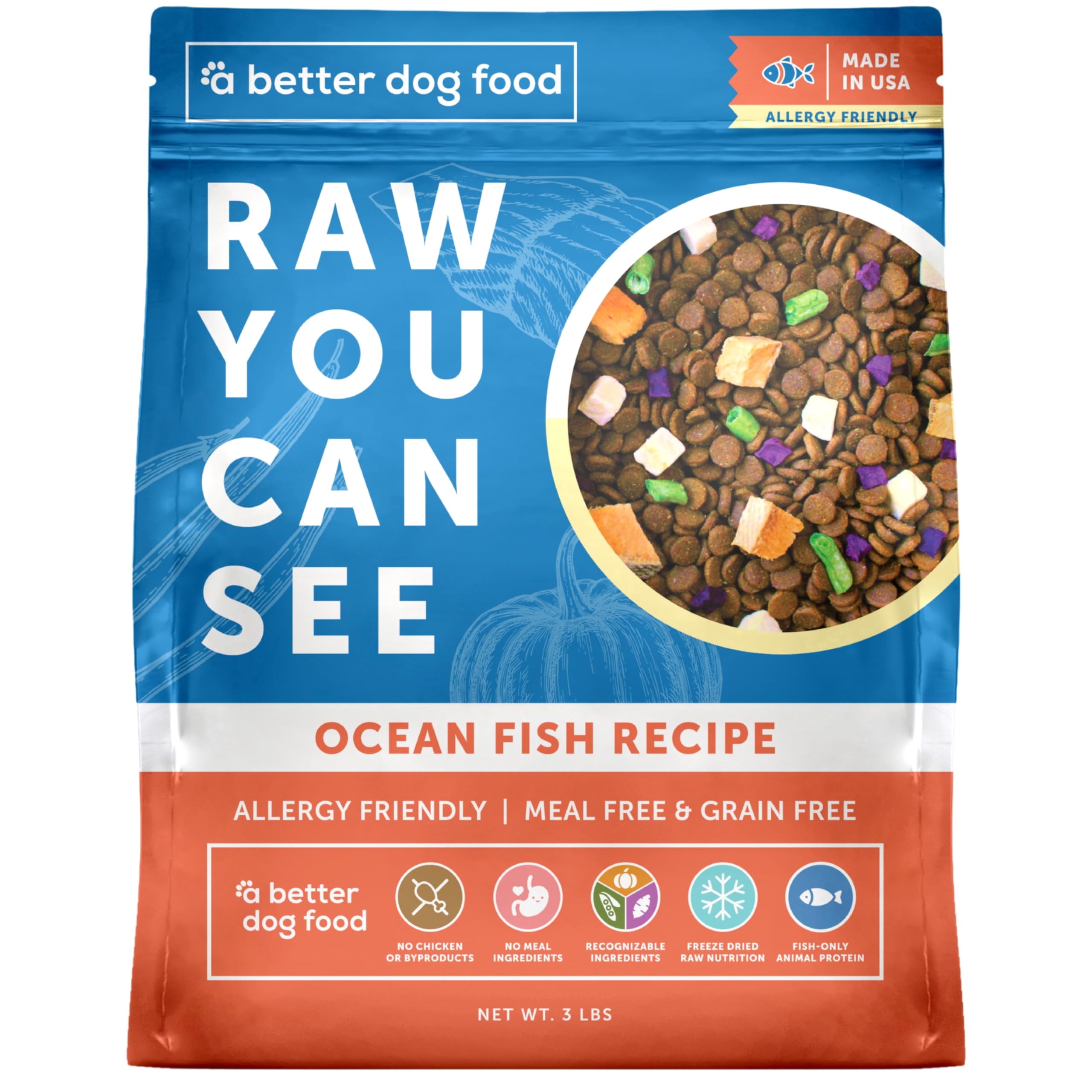 A Better Treat|Allergy Friendly Ocean Blend Dry Dog Food|Raw You Can ...