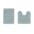 thumbnail image 1 of Better Trends Edge 100% Cotton 2 Piece Set (17" x 24" | 20" x 20") Bath Mat Rug - Blue, 1 of 4