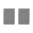 thumbnail image 1 of Better Trends 2 Piece Premium Bathroom Rug Set 100% Cotton Soft Tufted Reversible Bath Rug Water absorbent Bath Mat Ideal for Bathroom Shower and Tub Use, Edge Collection Gray (17" x 24" | 17" x 24"), 1 of 5