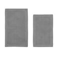 thumbnail image 1 of Better Trends 2 Piece Premium Bathroom Rug Set 100% Cotton Soft Tufted Reversible Bath Rug Water absorbent Bath Mat Ideal for Bathroom Shower and Tub Use, Edge Collection Gray (21" x 34" | 24" x 40"), 1 of 5